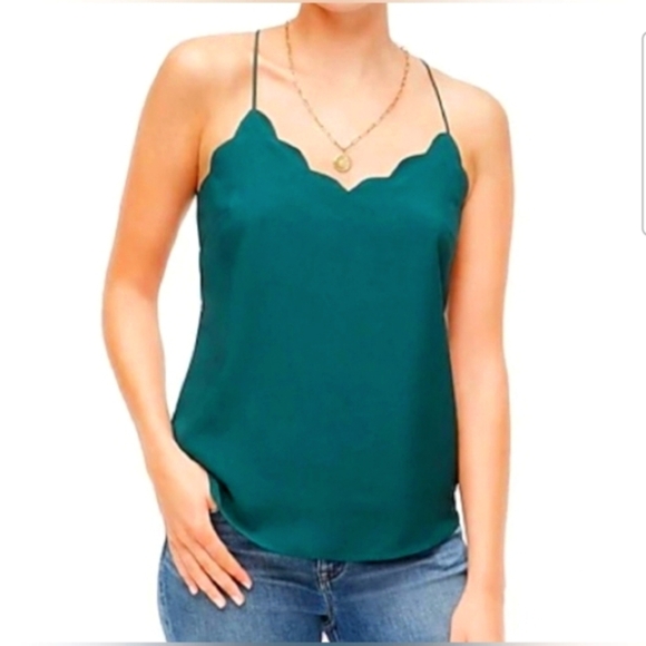 J Crew scalloped neckline lined tank top. - Picture 2 of 8